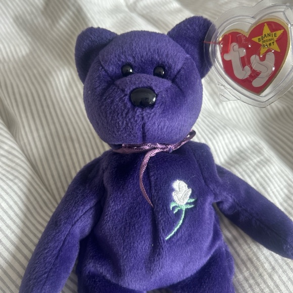 NWT TY 1997 Princess Diana Beanie Baby Teddy Bear - Picture 4 of 4